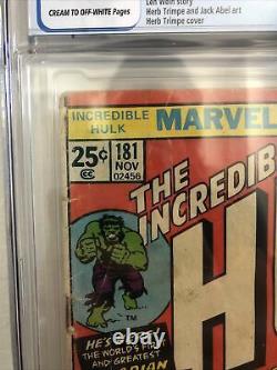 Incredible Hulk 181 CGC 1.8 OW 1st FULL App WOLVERINE Marvel 194