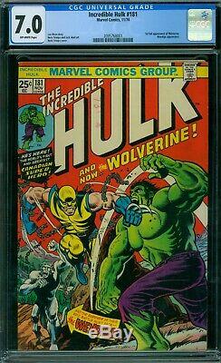 Incredible Hulk 181 CGC 7.0 OW Pages