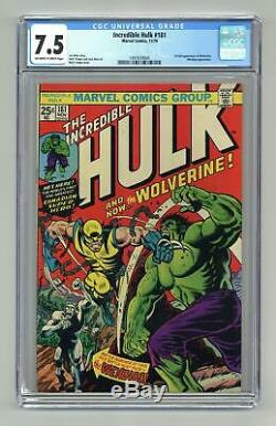 Incredible Hulk #181 CGC 7.5 1974 1497659004 1st app. Wolverine (full non-cameo)