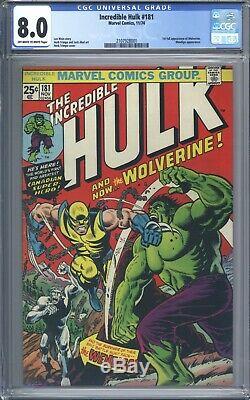 Incredible Hulk #181 CGC 8.0 Vol 1 Beautiful High Grade 1st App of Wolverine