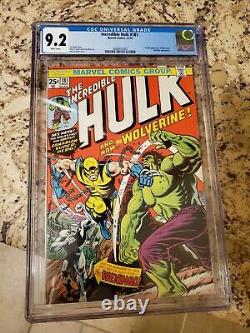 Incredible Hulk #181 CGC 9.2 White Pages 1st Wolverine DISNEY MARVEL MERGER
