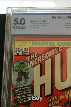 Incredible Hulk 181, First Full Wolverine, CBCS 5.0, not CGC, MVS present