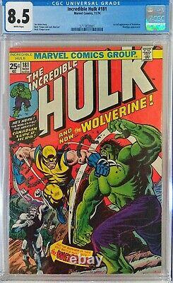 Incredible Hulk #181white Pages Cgc 8.537118330011st Fullwolverine App