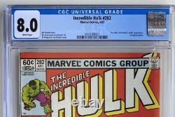 Incredible Hulk 282 CGC 8.0 1st She-Hulk team-up White Pages Marvel Comics 1983