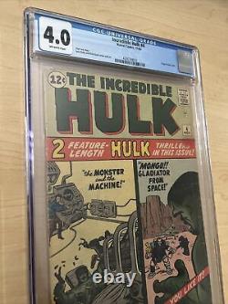 Incredible Hulk #4 CGC 4.0 Off White Pages Origin Hulk Retold
