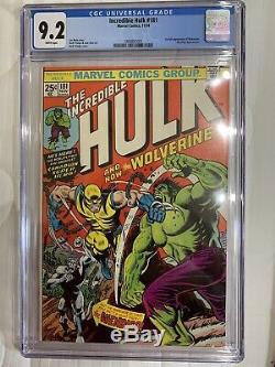 Incredible hulk # 181 CGC 9.2 white Pages