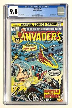 Invaders #1 CGC 9.8 WP NM/MT Marvel 1975 Captain America Key Issue