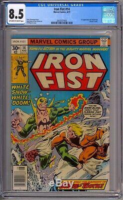 Iron Fist 14 CGC Graded 8.5 VF+ 1st Sabertooth Marvel Comics 1977