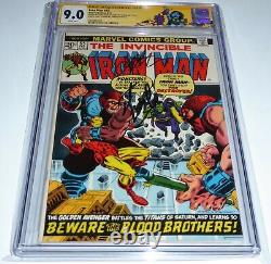 Iron Man #55 DOUBLE Cover CGC Signature Autograph STAN LEE 9.0 1st Thanos Drax