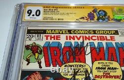 Iron Man #55 DOUBLE Cover CGC Signature Autograph STAN LEE 9.0 1st Thanos Drax