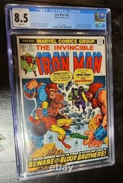 Iron Man # 55 Marvel 1973 1st Appearance of Thanos, CGC 8.5 WHITE PAGES