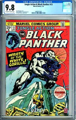 JUNGLE ACTION BLACK PANTHER 13 CGC 9.8 RARE 1of7! WHITE GORILLA Marvel 1975