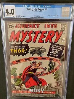 Journey Into Mystery #83 CGC 4.0 1962 Off-White to White Pages 2050170002 Thor