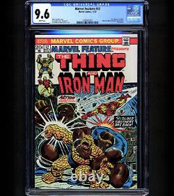 MARVEL FEATURE #12 CGC 9.6 LAST ISSUE Thing Iron Man THANOS SAGA Marvel 1973 NM