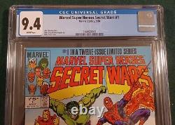 MARVEL SUPER HEROES SECRET WARS #1 (Marvel 1984) CGC9.4 NM. Newstand