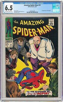 Marvel AMAZING SPIDER-MAN 1967 #51 KEY 2nd KINGPIN App STANT LEE+ Romita CGC 6.5