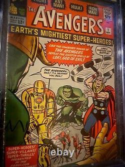 Marvel Avengers #1 Cgc Ss 5.0 Signed By Stan Lee 1963 Key Thor, Hulk, Iron Man