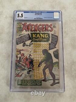 Marvel Avengers #8 (1964)? 1st Appearance KANG THE CONQUEROR? CGC 5.5 OWithW