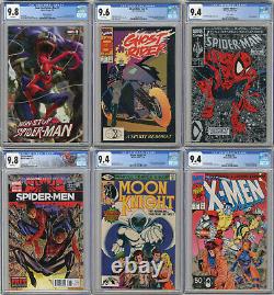 Marvel CGC 9.4-9.8 Lot Moon Knight 1, Ghost Rider 1, Spider-Man Silver, X-Men 1