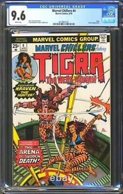 Marvel Chillers #4 Cgc 9.6 Wp Nm+ 1976 Tigra Kraven The Hunter