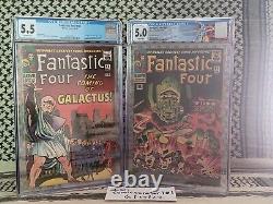 Marvel Comics Fantastic Four lot CGC 5.5/0 Fantastic Four 48 49 UK variant Key