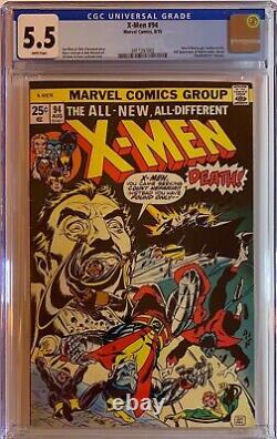 Marvel Comics Uncanny X-Men #94 CGC 5.5 WHITE? PAGES