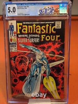 Marvel Fantastic Four #72 CGC 5.0 OWW pgs Silver Surfer & The Watcher App