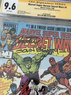 Marvel Heroes Secret Wars #1 Signed By Jim Shooter & John Beatty CGC 9.6 SS