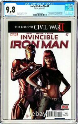 Marvel INVINCIBLE IRON MAN #7 KEY CGC 9.8 NM/MT 1st RIRI WILLIAMS Ironheart WP
