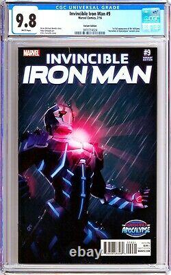 Marvel INVINCIBLE IRON MAN #9 CGC 9.8 KEY Turcotte AOA Variant RIRI WILLIAMS WP