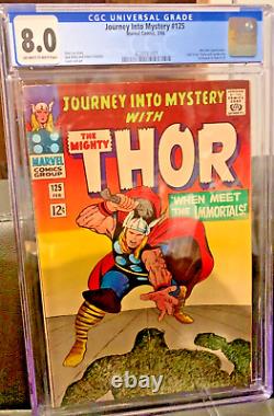 Marvel Journey Into Mystery with The Mighty Thor #125 CGC 8.0 Silver Age 1966 VF