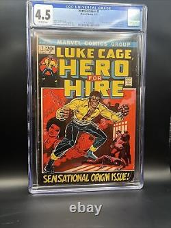 Marvel Luke Cage Hero For Hire 1 CGC 4.5 First Appearance Luke Cage