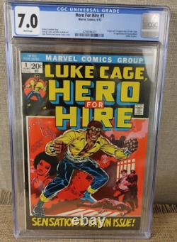 Marvel Luke Cage Hero For Hire 1 CGC 7.0 First Appearance Luke Cage