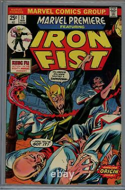 Marvel Premiere #15 Comic Book 1974 CGC 8.0 1st App Iron Fist and Origin Story