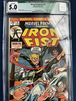 Marvel Premiere #15 Marvel 1974 CGC 5.0 1st Appearance and Origin of Iron Fist