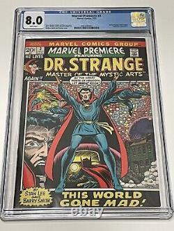 Marvel Premiere #3 (Marvel 1972) Dr Doctor Strange Mad World WHITE PAGES CGC 8.0