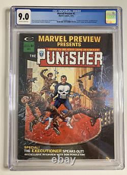 Marvel Preview # 2 Cgc 9.0 Brand New Case New Style Punisher Origin