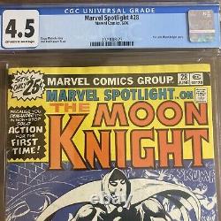 Marvel Spotlight 28 CGC 4.5 Marvel Comics 1976 1st Solo Moon Knight Story