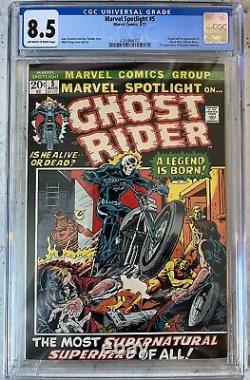 Marvel Spotlight #5 CGC 8.5 OWithW Pages 1972 1st app. And origin of Ghost Rider