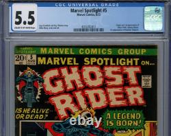 Marvel Spotlight #5 Comic Book 1972 CGC 5.5 1st App Ghost Rider Johnny Roxanne