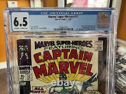 Marvel Super-Heroes 12 (CGC 6.5) 1st app. Captain Marvel, Yon-Rogg, and Una