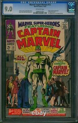 Marvel Super-Heroes #12? CGC 9.0? 1st Appearance of CAPTAIN MARVEL! 1967