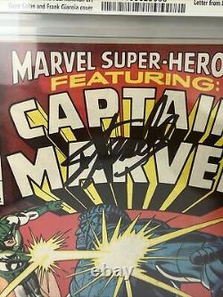 Marvel Super Heroes #13 CGC 9.2 1968 1st App. Carol Danvers Signed By STAN LEE