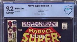 Marvel Super-Heroes #14 1967 CBCS 9.2 WHITE Pgs 1st Spider-Man Solo DNA Pedigree