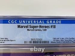 Marvel Super Heroes #18 CGC 6.0 1969 Origin & 1st app Guardians of the Galaxy