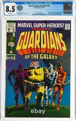 Marvel Super-Heroes #18 CGC 8.5 WHITE Pages 1st GUARDIANS OF THE GALAXY 1969