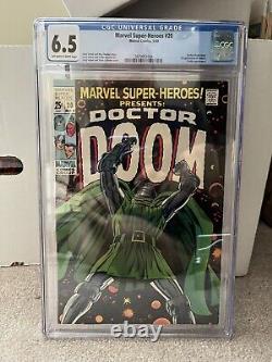 Marvel Super Heroes #20 (1969) CGC 6.5 OWW Classic Doctor Doom Cover