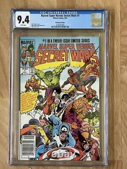 Marvel Super Heroes Secret Wars 1 CGC 9.4 White Pages Newstand