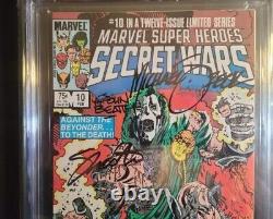 Marvel Super Heroes Secret Wars #10 CGC SS 9.4 X3 Shooter Zeck Beatty MCU spec