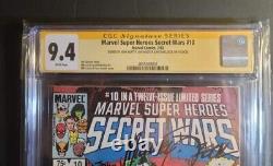 Marvel Super Heroes Secret Wars #10 CGC SS 9.4 X3 Shooter Zeck Beatty MCU spec